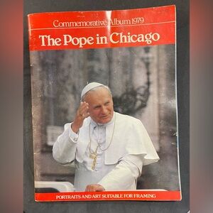 Vintage Commemorative Album 1979 The Pope in Chicago John Paul BONUS Mass flyer